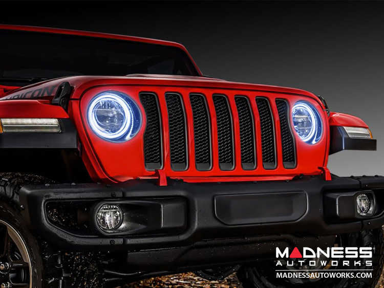 Jeep Wrangler JK Surface Mount Headlight Halo Kit - White LED